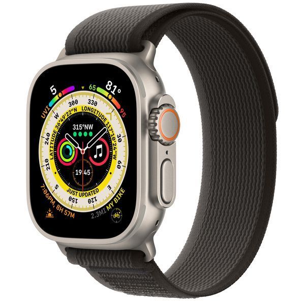 Ремінець Apple Watch 49mm Trail Loop M/L - Black/Gray (MQEQ3) 262976 фото