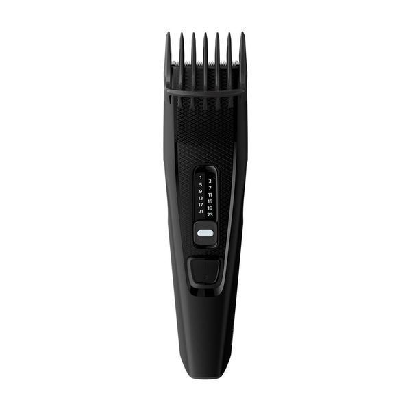 Машинка для стриження Philips Series 3000, від мережі, роторний мотор, насадок-2, сталь, чорний (HC3510/15) 370085 фото