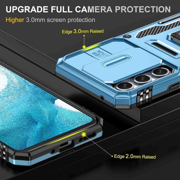 Ударостійкий чохол Camshield Army Ring для Samsung Galaxy A54 5G Блакитний / Light Blue 271448 фото