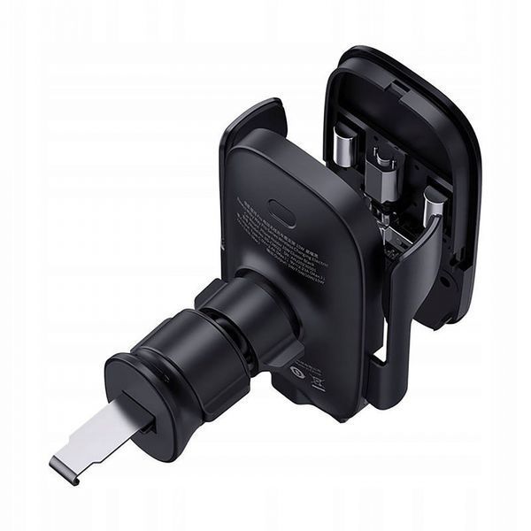 Автомобільний тримач З бездротовою зарядкою Baseus Milky Way Pro 15W (C40357000111-00) Black 281225 фото