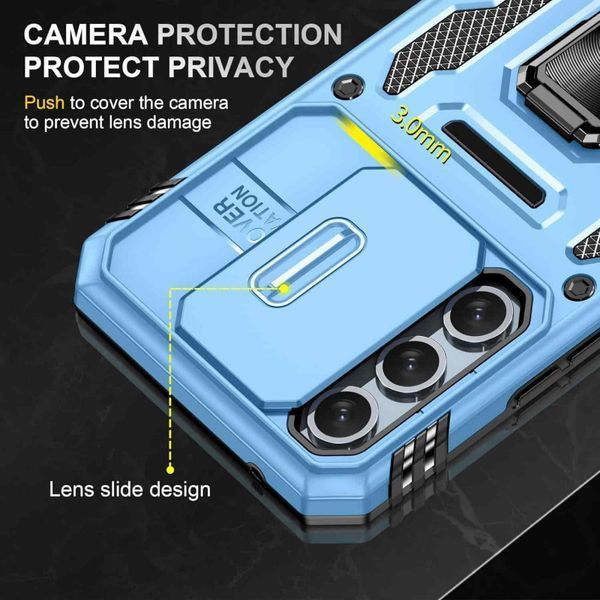 Ударостійкий чохол Camshield Army Ring для Samsung Galaxy A54 5G Блакитний / Light Blue 271448 фото