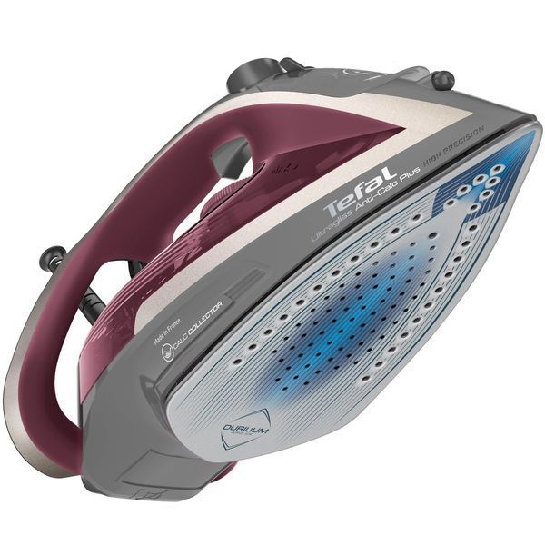 Праска Tefal Ultragliss Plus, 2800Вт, 270мл, паровий удар -260гр, постійна пара - 50гр, керам. підошва, бордово-сірий (FV6840E0) 374728 фото