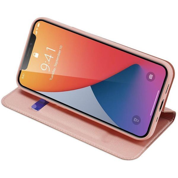 Чохол-книжка Dux Ducis з кишенею для візиток для Apple iPhone 12 Pro Max (6.7") Rose Gold 201818 фото