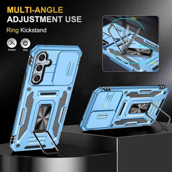 Ударостійкий чохол Camshield Army Ring для Samsung Galaxy A54 5G Блакитний / Light Blue 271448 фото