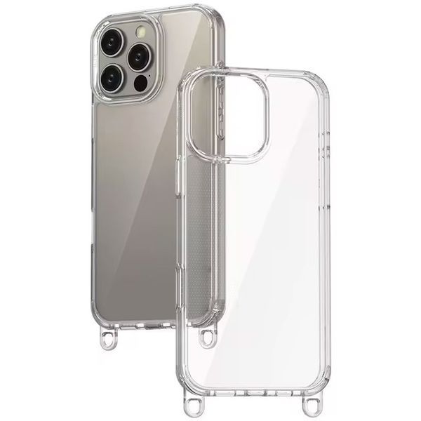 Чохол TPU Transparent with Straps для Apple iPhone 14 Pro (6.1") Light Pink 312920 фото