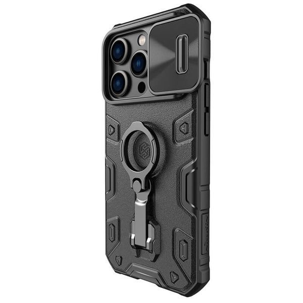TPU+PC чохол Nillkin CamShield Armor Pro no logo (шторка на камеру) для Apple iPhone 14 Pro Max Чорний 261682 фото