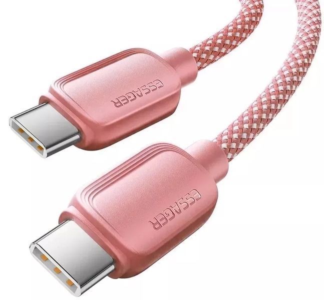Кабель ESSAGER Breeze USB Cable Type C to Type C 1M 100W (EXCTT1-WL04-P) Pink 314509 фото