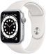 Смарт-годинник Apple Watch Series 6 44mm Silver Aluminum Case With White Sport Band (M00D3) 165099 фото 1