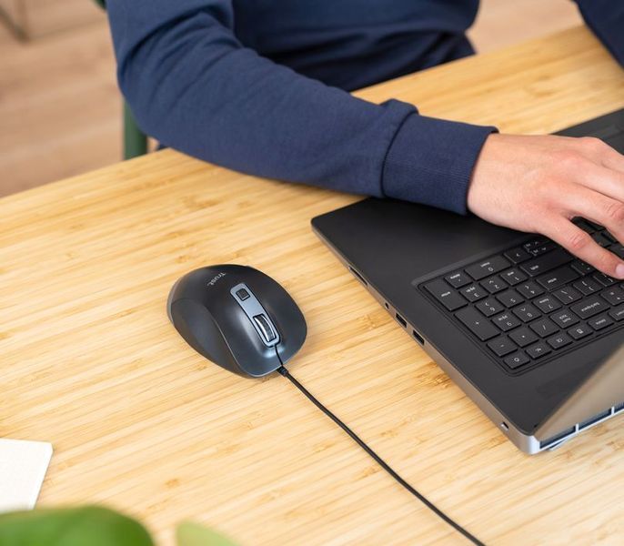 Миша Trust Fyda ComFortable ECO, USB-A, чорно-сірий (24728_TRUST) 372776 фото