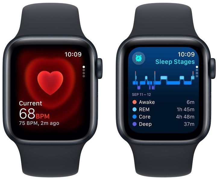Смарт-годинник Apple Watch SE2 2023 44mm GPS Midnight Aluminum Case With Midnight Sport Band M/L MRE93 278294 фото