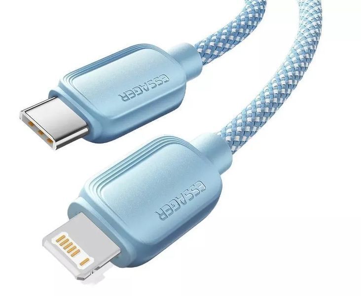Кабель ESSAGER Breeze USB Cable USB-C to Ligthning 2M 20W EXCTL-WLA03-P) Blue 315527 фото