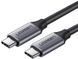 Кабель UGREEN US161 USB Type-C Male To USB Type-C 100W Male Cable Nickel Plating Aluminum Shell 3A 1.5m Gray (50751) 278782 фото 3