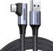 Кабель UGREEN US385 USB-A Male To USB-C Male 3.0 3A 90-Degree Angled Cable 1m Black (20299) 278749 фото 1
