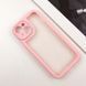 TPU чохол Transparent + Colour 1,5mm для Apple iPhone 15 (6.1") Pink 296093 фото 7