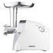 М'ясорубка Ardesto, 2000Вт, продук.-1.9кг/хв, 3 решітки + для ковб., кеббе, 3 терки, пластик, біло-сріблястий (MGA-2000W) 370523 фото 5