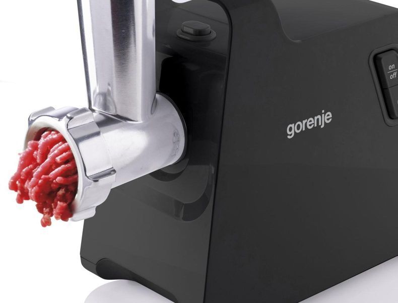 М'ясорубка Gorenje, 2000Вт, 2,6кг/хв, 2 решітки, пластик/метал, чорний (MG2001SB) 369724 фото