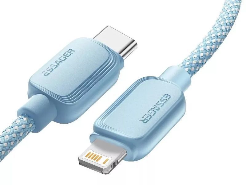Кабель ESSAGER Breeze USB Cable USB-C to Ligthning 2M 20W EXCTL-WLA03-P) Blue 315527 фото