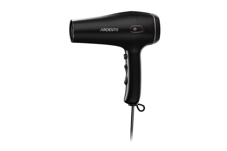 Фен Ardesto HD-Y210, 1750-2100Вт, 2 швидкості, 3темп.режими, авто.змотування шнура, чорний 370443 фото