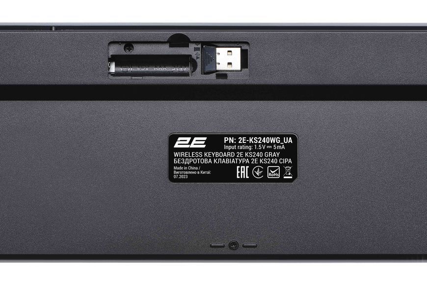 Комплект клавіатура та миша 2E MK440 WL/BT, EN/UK, сіро-чорний (2E-MK440WBGR_UA) 364224 фото