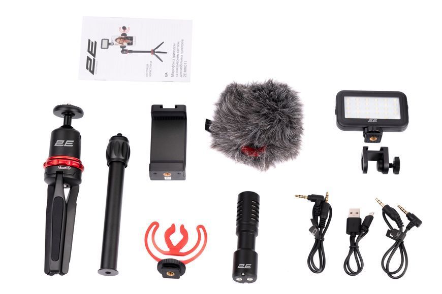 Мікрофон з триподом для мобільних пристроїв 2Е MM011 Vlog KIT, 3.5mm (2E-MM011) 363685 фото