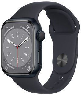 Смарт-годинник Apple Watch Series 8 GPS 41mm Midnight Aluminium With Midnight Sport Band S/M MNU73 260326 фото