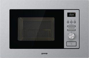 Піч Gorenje мікрохвильова, вбудовувана, 20л, 800Вт, гриль, дисплей, нерж (BM201AG1X) 374093 фото