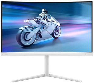 Монiтор TFT PHILIPS 27" Evnia 27M2C5201L/00 VA Curved 180Hz HDMI DP Ambiglow White 324045 фото
