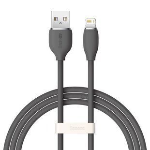 Кабель Baseus Jelly Liquid Silica Gel Fast Charging Data USB кабель USB - Lightning IP 2.4A 1.2m (CAGD000001) Black 260551 фото