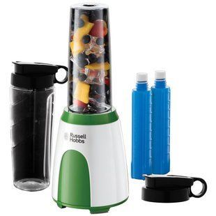 Блендер для смузі Russell Hobbs Explore Mix&Go Cool 300Вт, чаша-600мл, біло-зелений (25160-56) 363743 фото