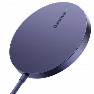 Бездротовий зарядний пристрій Baseus Simple Mini3 Magnetic Wireless Charger 15W (CCJJ040205) Purple 272647 фото