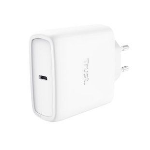 Зарядний пристрій мережевий Trust Maxo 65Вт, GaN, USB-C PD/PPS, білий 393198 фото