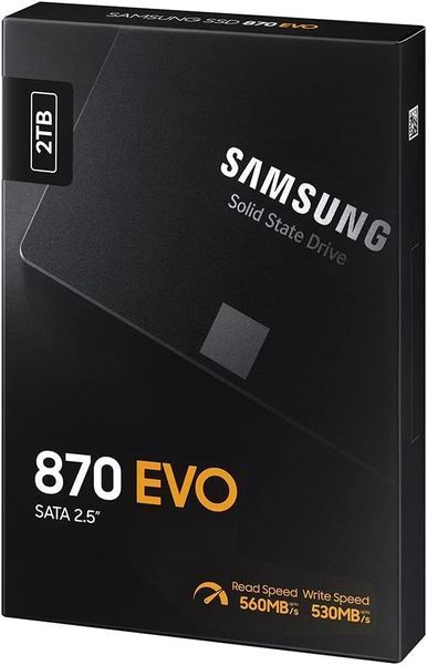 Твердотільний запам&rsquo;ятовувальний пристрій накопичувач (SSD) SATA2.5" 2TB 6GB/S 870 EVO MZ-77E2T0B/EU SAMSUNG 292426 фото