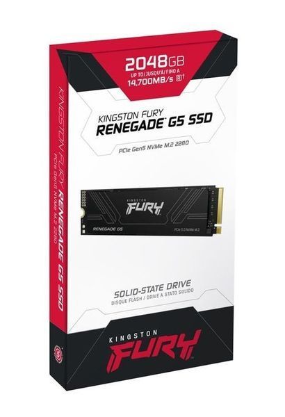 Накопичувач SSD Kingston M.2 2TB PCIe 5.0 FURY Renegade (SFYR2S/2T0) 372091 фото