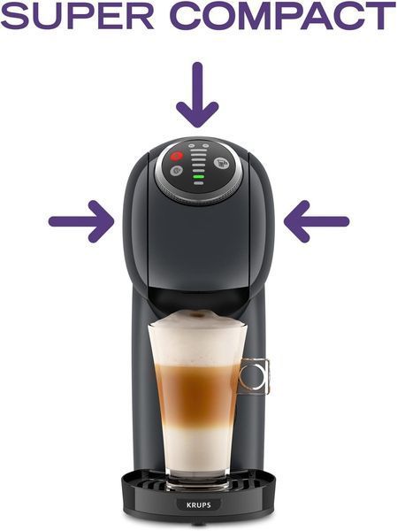 Кавоварка Krups капсульна Dolce Gusto Genio S Plus 0.8л, капсули, сенcорне керування, темно-сірий (KP340B10) 370179 фото