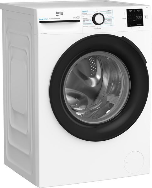 Пральна машина Beko фронтальна, 9кг, 1200, A+++, 55см, дисплей, інвертор, пара, білий (BM1WFU39233WB) 375381 фото