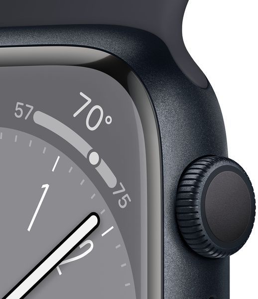 Смарт-годинник Apple Watch Series 8 GPS 41mm Midnight Aluminium With Midnight Sport Band S/M MNU73 260326 фото