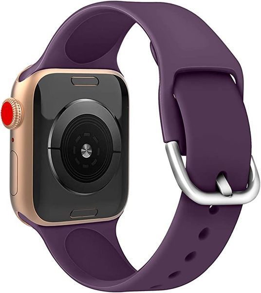 Ремінець Silicone-steel buckle для Apple Watch 42/44/45mm Purple 264627 фото