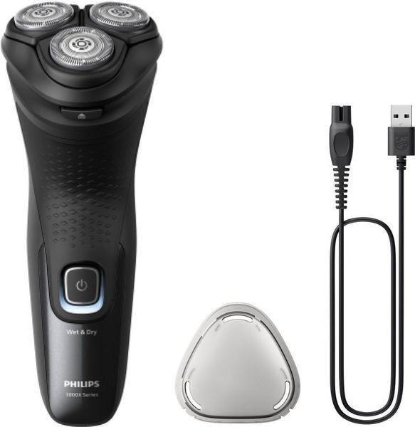 Бритва електр. Philips роторна Series 3000X, бритв.головок-3, Li-Ion, сух.+волог., тример, чорний (X3051/00) 370664 фото