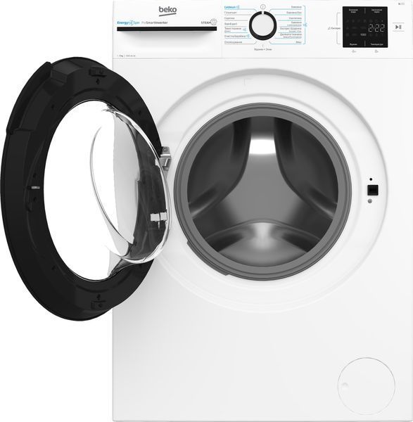 Пральна машина Beko фронтальна, 9кг, 1200, A+++, 55см, дисплей, інвертор, пара, білий (BM1WFU39233WB) 375381 фото