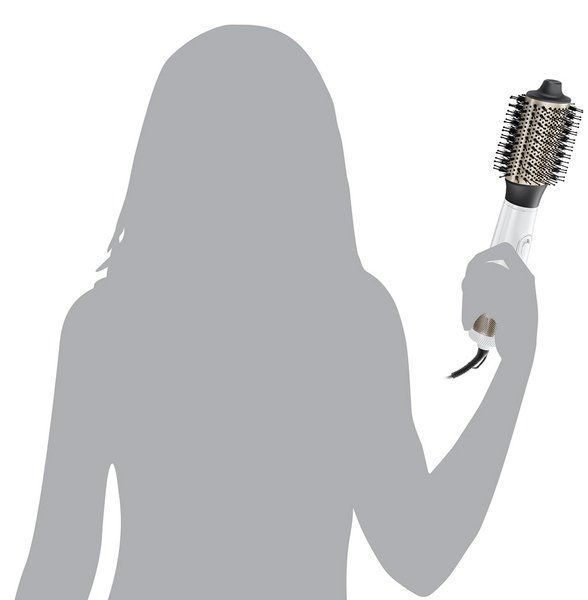 Фен-щітка Remington HydraLuxe, 1200Вт, 3 режими, іонізація, хол. обдув, кераміка, білий (AS8901) 380985 фото