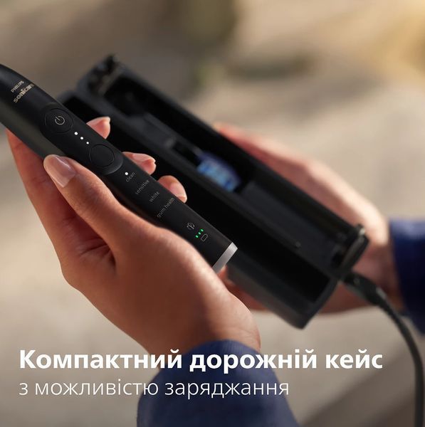 Щітка зубна електр. Philips, Sonicare 7100 Series, 62т. колив/хв, насадок-1, футляр, чорний (HX7421/01) 387645 фото