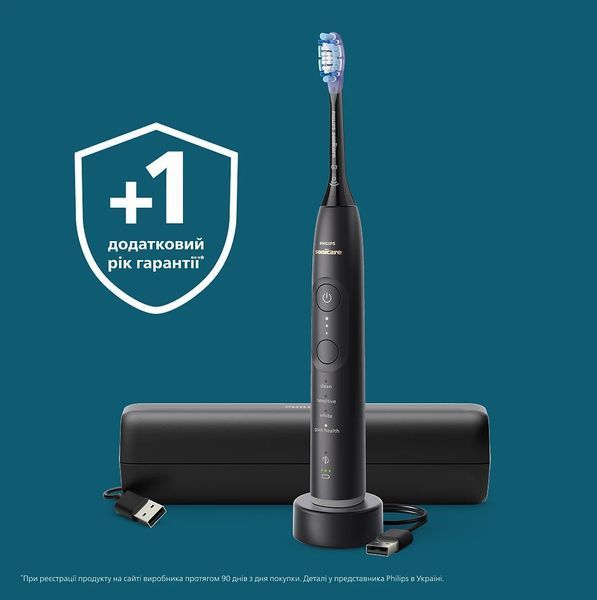 Щітка зубна електр. Philips, Sonicare 7100 Series, 62т. колив/хв, насадок-1, футляр, чорний (HX7421/01) 387645 фото