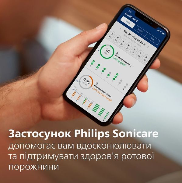 Щітка зубна електр. Philips, Sonicare 7100 Series, 62т. колив/хв, насадок-1, футляр, чорний (HX7421/01) 387645 фото