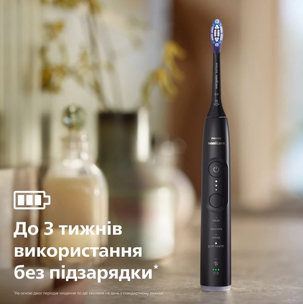 Щітка зубна електр. Philips, Sonicare 7100 Series, 62т. колив/хв, насадок-1, футляр, чорний (HX7421/01) 387645 фото