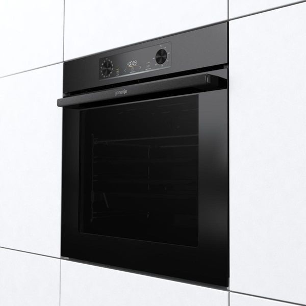 Духова шафа Gorenje електрична, 77л, A+, пара, дисплей, піроліз, чорний (BPS6737E07B) 367031 фото