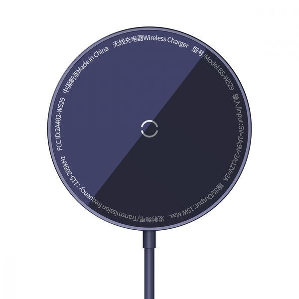 Бездротовий зарядний пристрій Baseus Simple Mini3 Magnetic Wireless Charger 15W (CCJJ040205) Purple 272647 фото