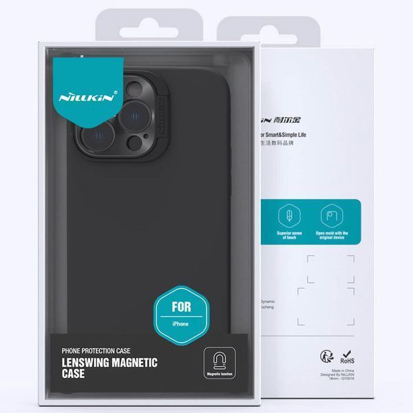 Чохол Silicone Nillkin LensWing Magnetic для Apple iPhone 14 Pro (6.1") Чорний / Black 271733 фото