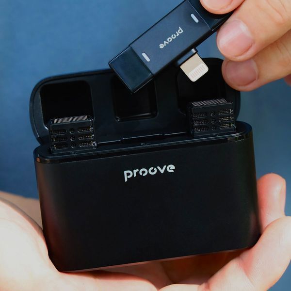 Бездротовий петличний мікрофон Proove Record Lightning (PMRC00010102) Black 323392 фото
