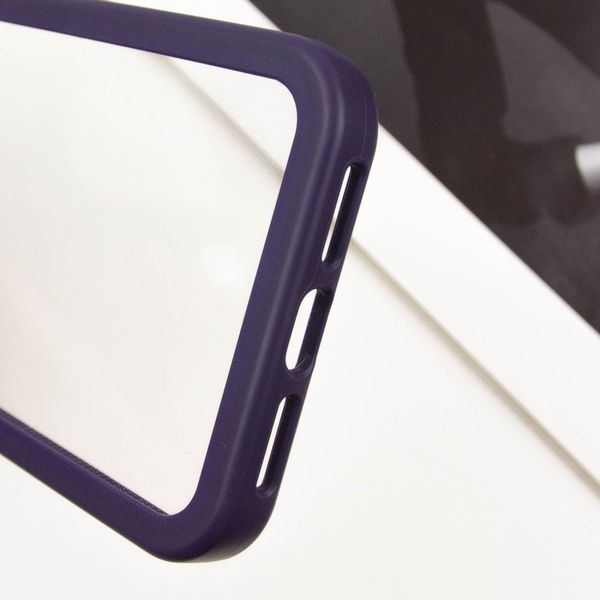 TPU чохол Transparent + Colour 1,5mm для Apple iPhone 15 (6.1") Purple 296094 фото