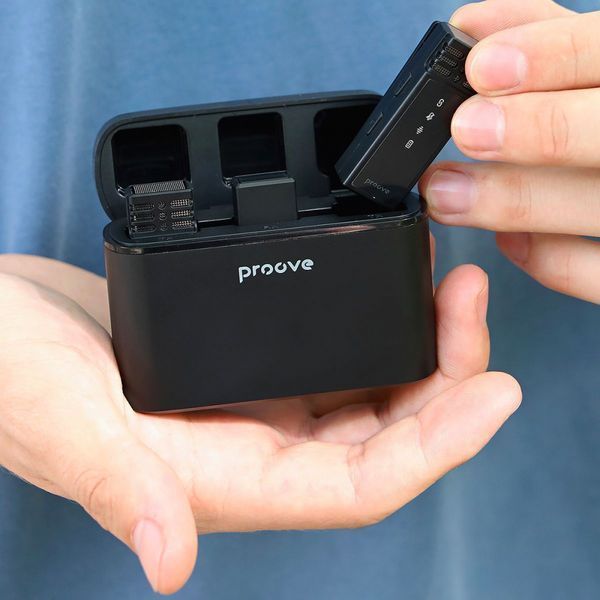 Бездротовий петличний мікрофон Proove Record Lightning (PMRC00010102) Black 323392 фото